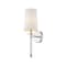 Z-Lite Mila 1 Light Wall Sconce, Polished Nickel & White 808-1S-PN - alternate 1